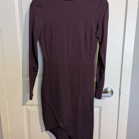 DYNAMITE ASYMMETRICAL MOCK NECK L/S DRESS BNWT! XS - Picture 4 of 7